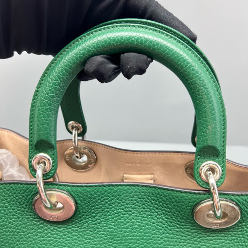 Dior Large Diorissimo Tote Grained Calfskin Green