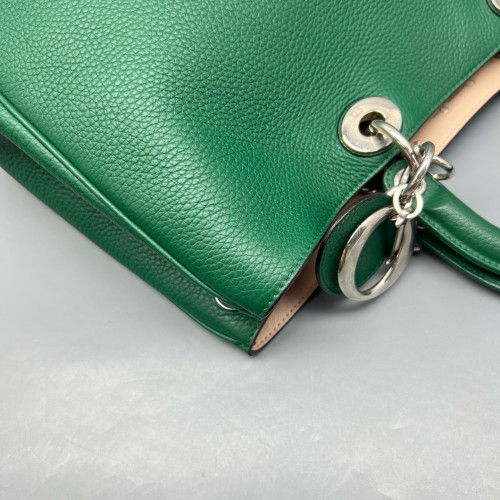 Dior Large Diorissimo Tote Grained Calfskin Green