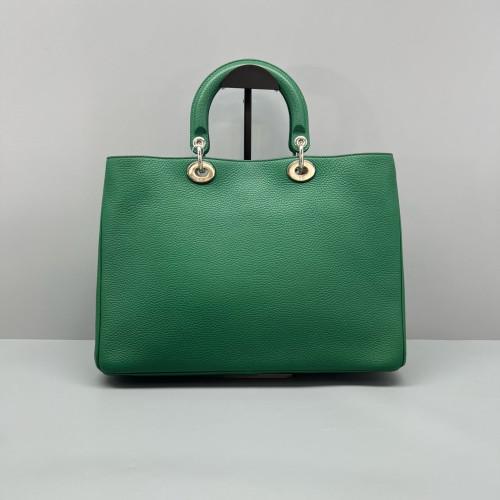 Dior Large Diorissimo Tote Grained Calfskin Green