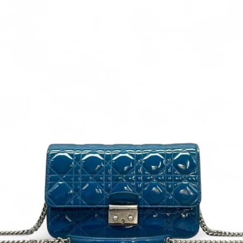 Dior Miss Dior Promenade Pouch Patent Calfskin Blue