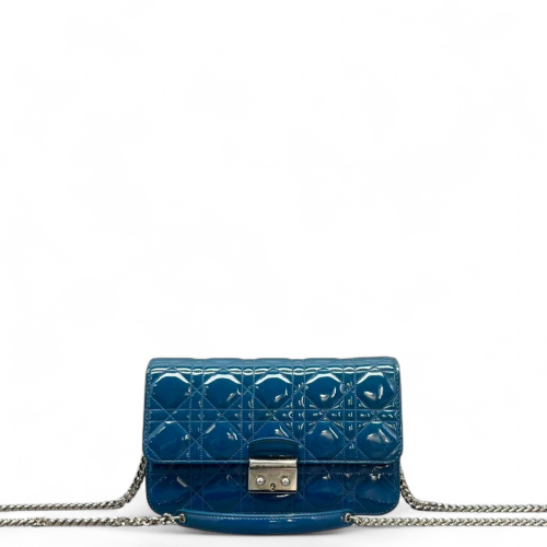 Dior Miss Dior Promenade Pouch Patent Calfskin Blue