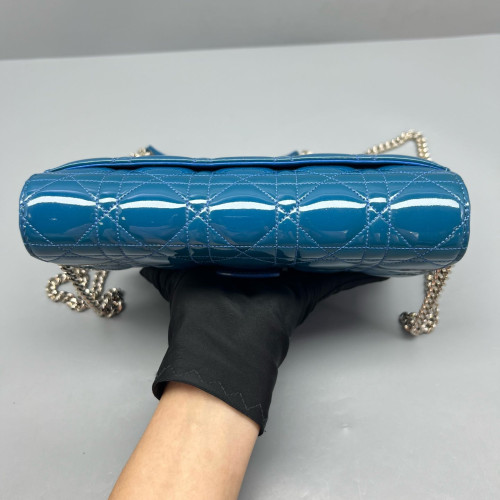Dior Miss Dior Promenade Pouch Patent Calfskin Blue