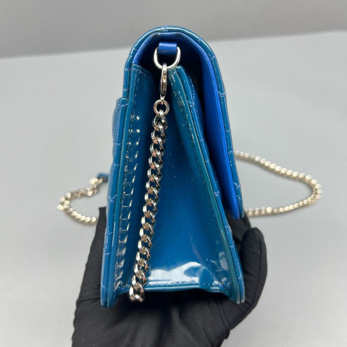 Dior Miss Dior Promenade Pouch Patent Calfskin Blue