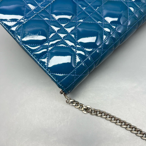 Dior Miss Dior Promenade Pouch Patent Calfskin Blue