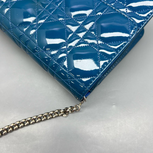 Dior Miss Dior Promenade Pouch Patent Calfskin Blue
