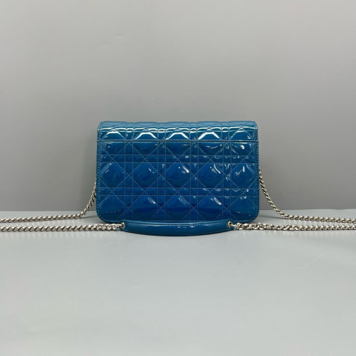 Dior Miss Dior Promenade Pouch Patent Calfskin Blue