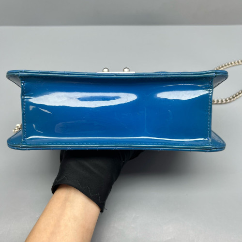 Dior Miss Dior Promenade Pouch Patent Calfskin Blue