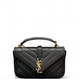 Yves Saint Laurent Mini College Calfskin Black