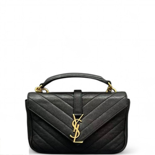 Yves Saint Laurent Mini College Calfskin Black