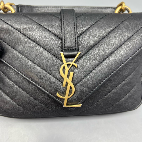 Yves Saint Laurent Mini College Calfskin Black