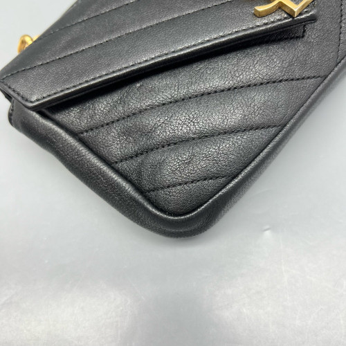 Yves Saint Laurent Mini College Calfskin Black