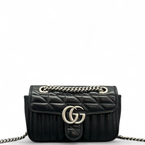 Gucci Mini GG Marmont Calfskin Black