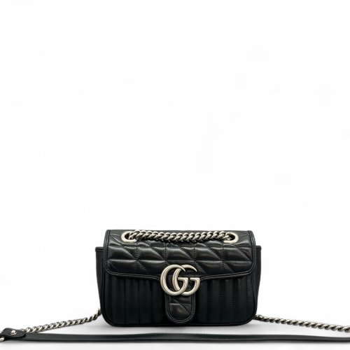 Gucci Mini GG Marmont Calfskin Black