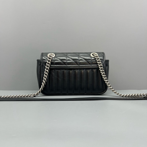 Gucci Mini GG Marmont Calfskin Black
