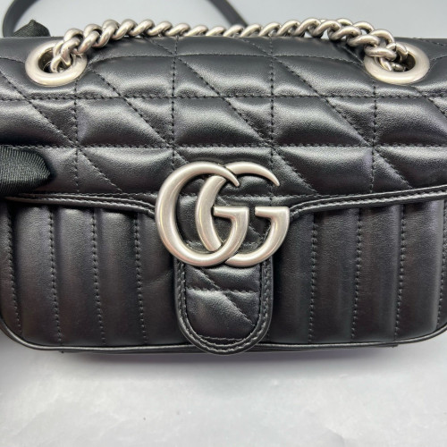 Gucci Mini GG Marmont Calfskin Black
