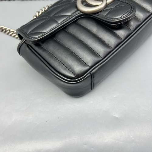 Gucci Mini GG Marmont Calfskin Black