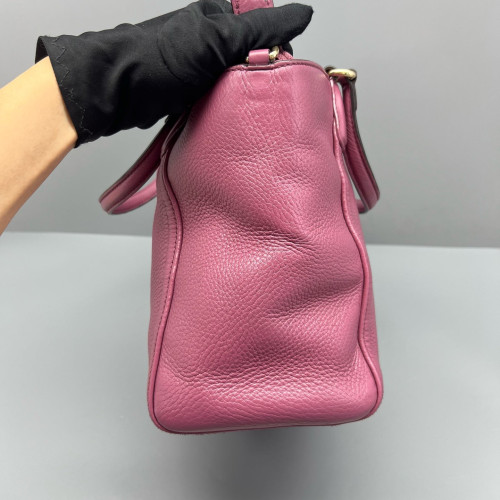 Gucci Tassel Small Soho Shoulder Bag Calfskin Purple