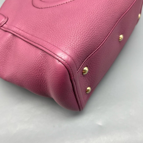 Gucci Tassel Small Soho Shoulder Bag Calfskin Purple