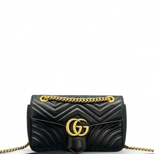 Gucci Matelasse Small GG Marmont Calfskin Black