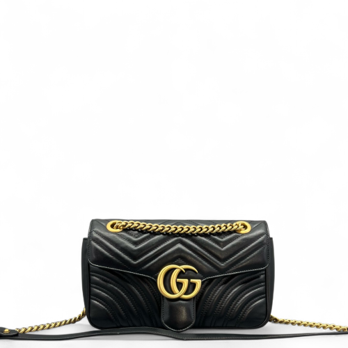 Gucci Matelasse Small GG Marmont Calfskin Black