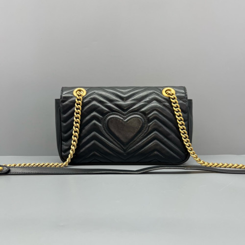 Gucci Matelasse Small GG Marmont Calfskin Black