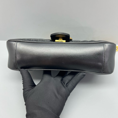 Gucci Matelasse Small GG Marmont Calfskin Black