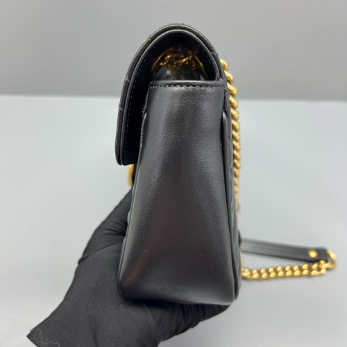 Gucci Matelasse Small GG Marmont Calfskin Black