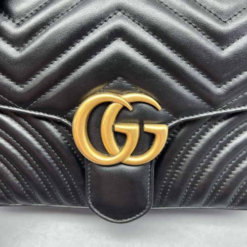 Gucci Matelasse Small GG Marmont Calfskin Black