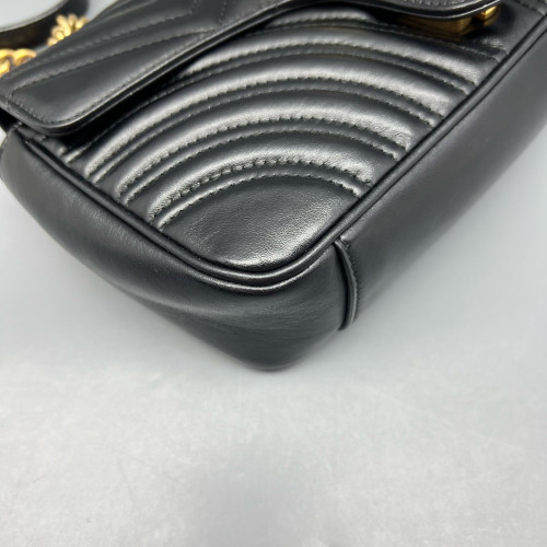 Gucci Matelasse Small GG Marmont Calfskin Black