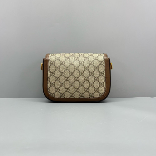 Gucci Small Horsebit 1955 GG Supreme Monogram Calfskin Tan Beige