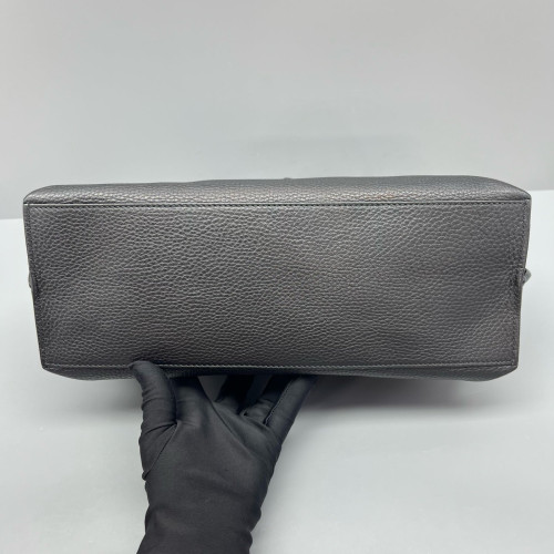 Gucci Medium Bamboo Daily Top Handle Bag Calfskin Black