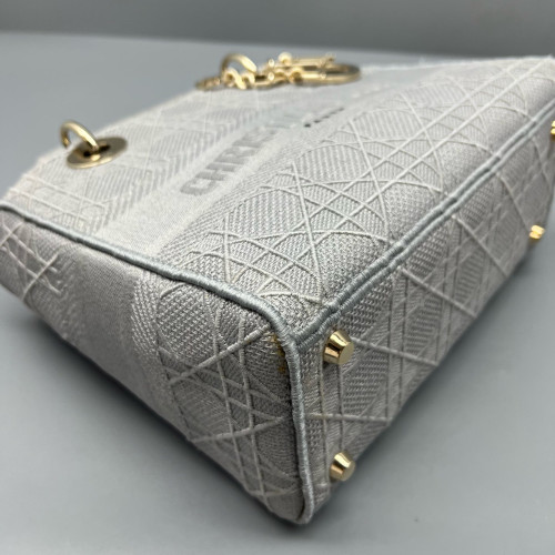 Dior Medium Lady Dior Canvas Grey