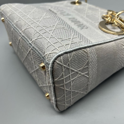 Dior Medium Lady Dior Canvas Grey