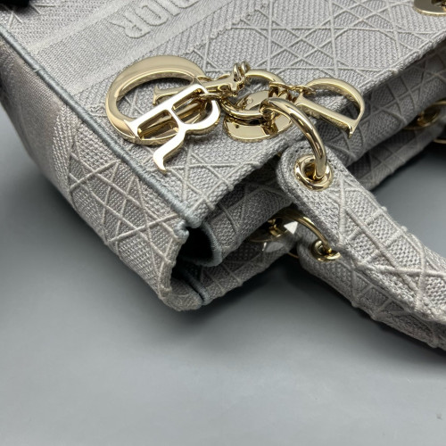 Dior Medium Lady Dior Canvas Grey