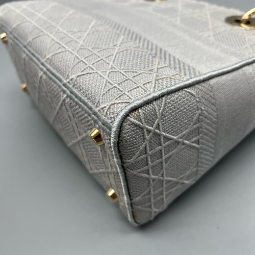 Dior Medium Lady Dior Canvas Grey