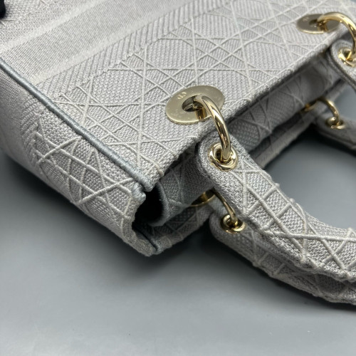 Dior Medium Lady Dior Canvas Grey