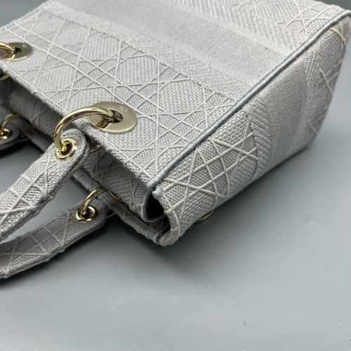 Dior Medium Lady Dior Canvas Grey