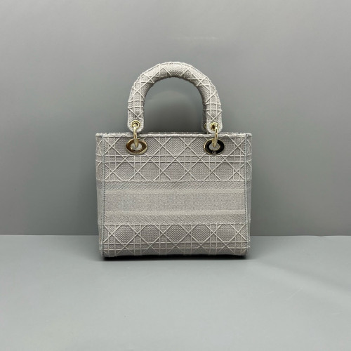 Dior Medium Lady Dior Canvas Grey
