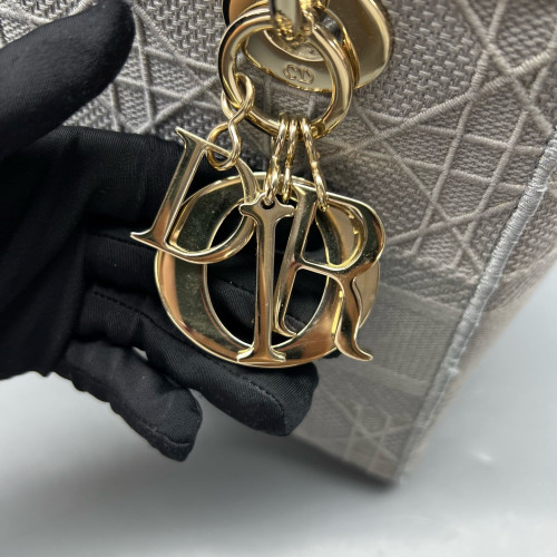 Dior Medium Lady Dior Canvas Grey