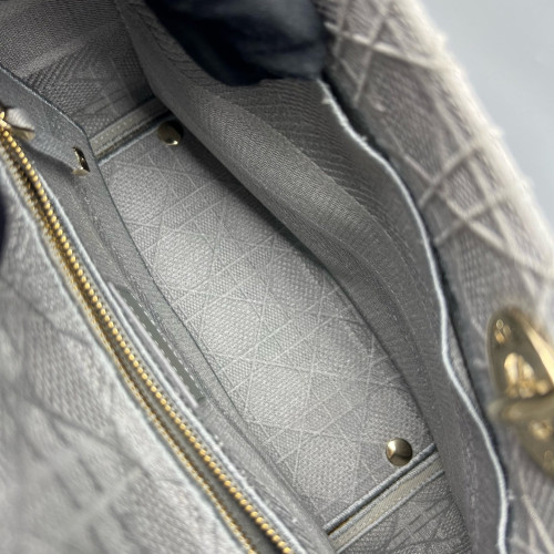 Dior Medium Lady Dior Canvas Grey