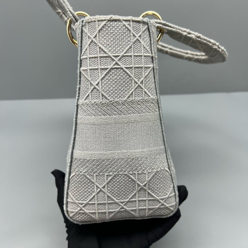 Dior Medium Lady Dior Canvas Grey