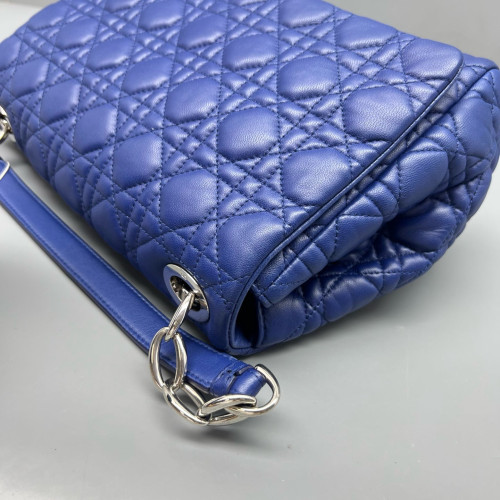 Dior Shoulder Bag Calfskin Blue