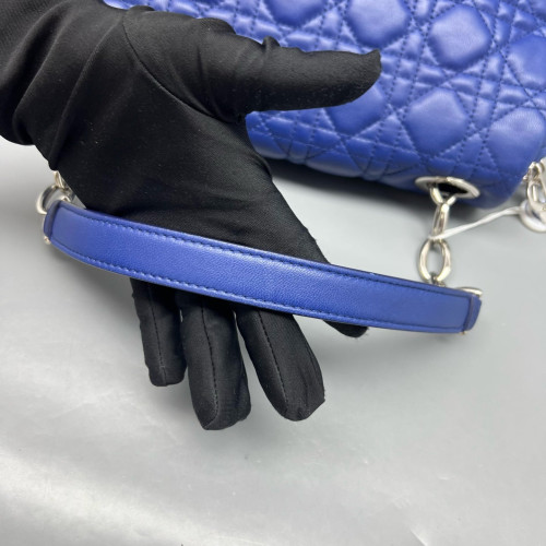 Dior Shoulder Bag Calfskin Blue