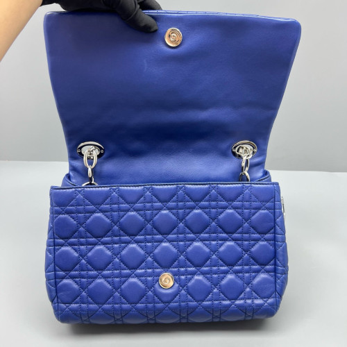 Dior Shoulder Bag Calfskin Blue