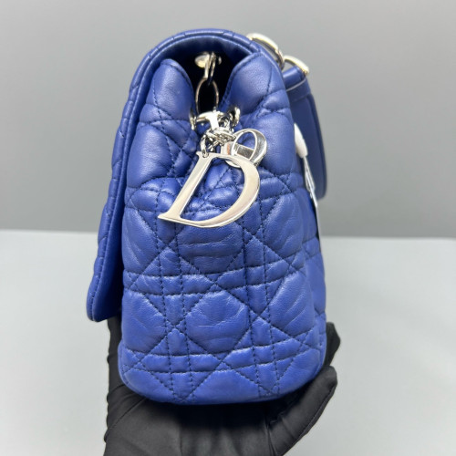 Dior Shoulder Bag Calfskin Blue