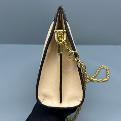 Gucci Small Ophidia Chain Shoulder Bag Guccissima Natural Tan
