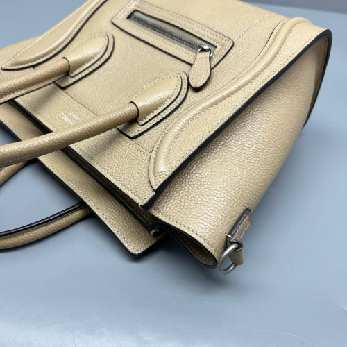 Celine Nano Luggage Grained Calfskin Natural Tan