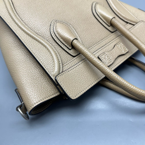 Celine Nano Luggage Grained Calfskin Natural Tan