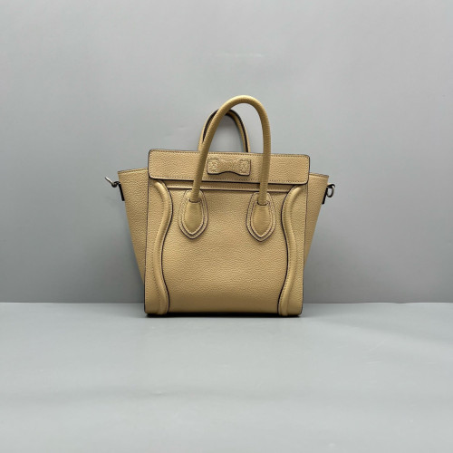 Celine Nano Luggage Grained Calfskin Natural Tan