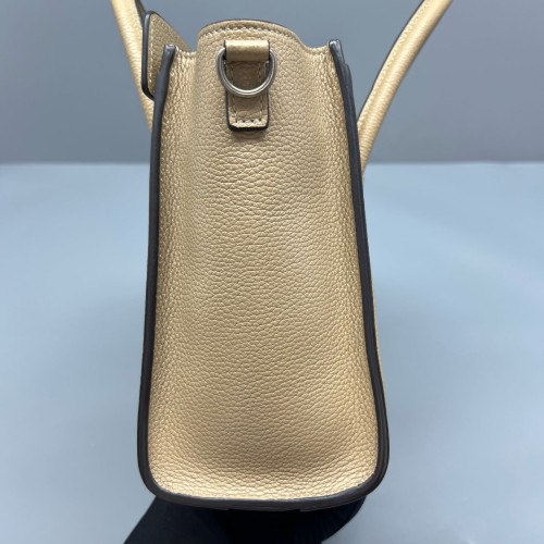 Celine Nano Luggage Grained Calfskin Natural Tan